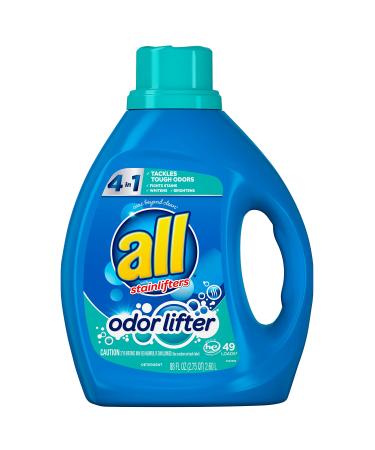 all Laundry Detergent Liquid Odor Lifter Tackles Tough Odors For Sporty Families 88 Ounce 49 Loads