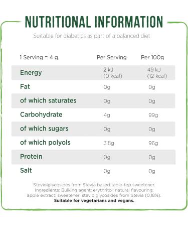 Pure Via Demerara Sugar Alternative with Erythritol and Stevia vegan & keto friendly 5 x 200g - Buy Online on SooperMarket.com