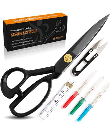Sewing Scissors for Fabric Cutting  Heavy Duty Scissors  Ultra Sharp Sewing Shears for Quilting, Sewing, and Dressmaking with Tape Measure, Thread Snips, 3 Seam Rippers