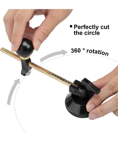ANCIRS 30cm Circle Glass Cutter - Adjustable with Round Knob Handle and Suction Cup - Buy Online on SooperMarket.com