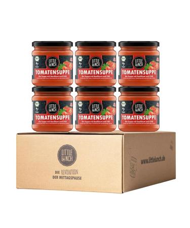 Little lunch organic tomato soup |100% organic quality |Vegan |Without added sugar |Gluten -free |Lactose -free |No artificial additives |Without flavor enhancers |6 x 350ml