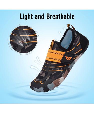 CIOR Kids Water Shoes | Aqua Athletic Sneakers for Boys & Girls | Lightweight Sport Shoes (Toddler/Little/Big Kid) - Size 10.5 Little Kid | Brown - Buy Online on SooperMarket.com