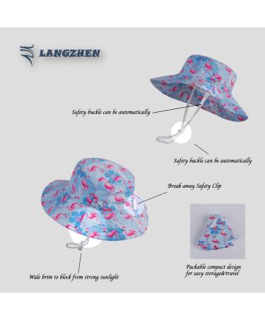 LANGZHEN Baby Girls Sun Protection Beach Hat with Chin Strap - Purple, 1-2 Years - Buy Online on SooperMarket.com