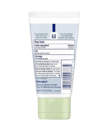 Coppertone Pure & Simple SPF 50 Face Sunscreen Lotion - Mineral Zinc Oxide Formula - Water Resistant - Hypoallergenic - 2oz Travel Size - Buy Online on SooperMarket.com