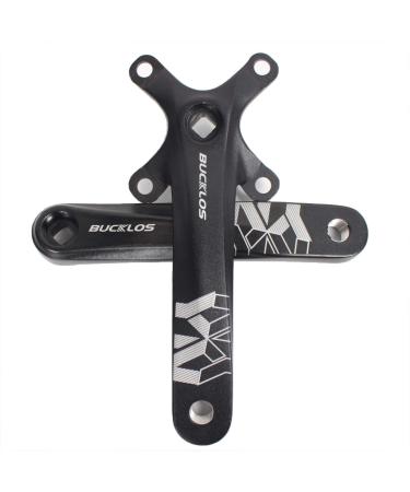 BUCKLOS US Stock 104 BCD Mountain Bike Single Speed Crankset, 170mm MTB Square Taper Crankset with Plating Chainring (Multicolor) 30/32/34/36/38T, Replacement for Bicycle Crank Arm Set Only Crank Only Crank