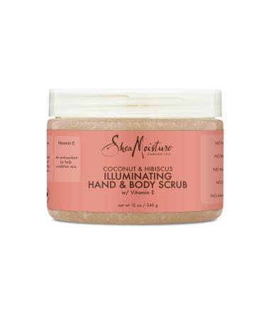 SheaMoisture Body Scrub for Dull Skin Illuminating Coconut and Hibiscus Cruelty-Free Skin Care 12 oz Coconut-Hibiscus