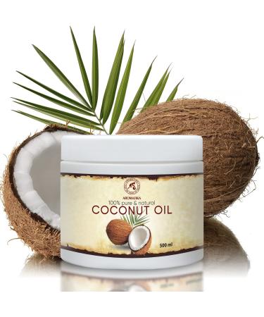 Coconut Oil 500ml - Pure Cold-Pressed Cocos Nucifera from Indonesia | Natural Body Butter & Hair Care - Buy Online on SooperMarket.com