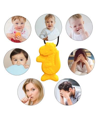 Buy Bexdug Yellow Sensory Chewing Chain - Creative Dinosaur-Shaped Silicone Fidget Toy for Kids | Portable Bite Chain for Sensory Relief - Buy Online on SooperMarket.com