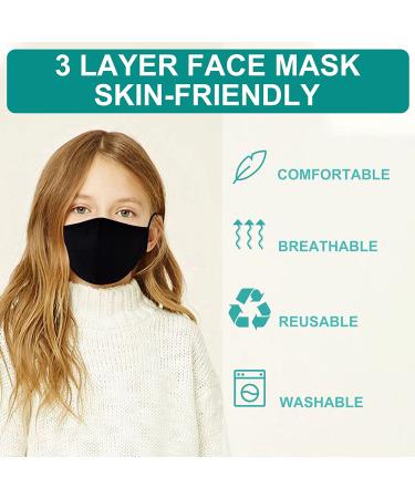 Kids Cloth Face Mask Reusable Washable 9 Pcs Adjustable Masks for School Boys Girls - 9 Count (Pack of 1) - Black, Light Gray, Royal Blue, Mint Green, Dark Gray, Cerise, Baby Pink, Olive Drab, Yellow - Buy Online on SooperMarket.com