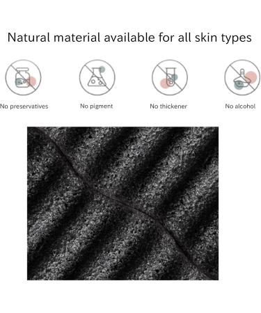 Konjac Sponge Set with Activated Bamboo Charcoal - Body & Facial Sponge Deep Cleansing Sponge for Care - Buy Online on SooperMarket.com