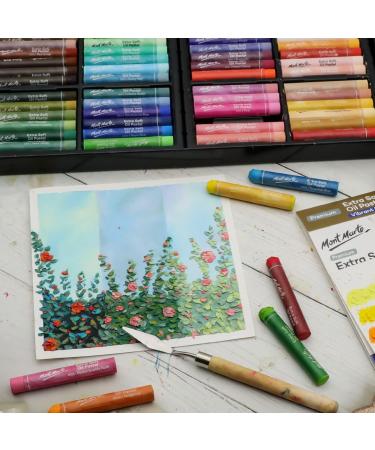 Mont Marte Extra Soft Oil Pastels 72pc - Assorted Bright Colors - Vibrant and Buttery - Ideal for Art, Craft, Coloring, and Sketching - Buy Online on SooperMarket.com