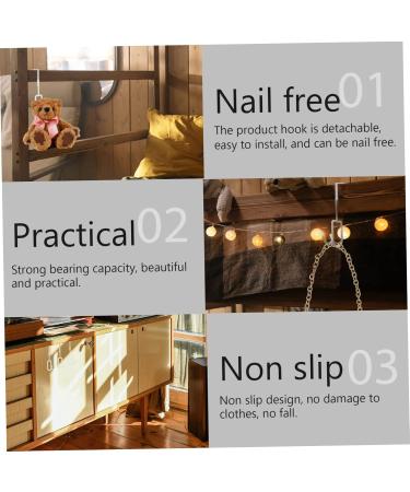 CHILDWEET Wall Coat Hanger 4pcs Wall Mounted Hooks Wall Mount Hooks Door Hanger Hook Door Hook Towel Organizer 19X9X5CM White - Buy Online on SooperMarket.com