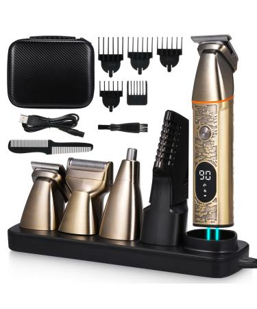 Bestauty Dock Charging Beard Trimmer for Men 5 in 1 Cordless Shaving Kit for Men Hair Clippers Face Razors Nose Hair Trimmer Body Hair Trimmer with Storage Bag Birthday Gifts for Men