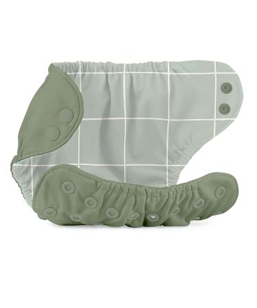 Esembly Cloth Diaper Cover - Waterproof & Breathable Swim Diaper - Leak-Proof Reusable Diaper with Snap Closure, Size 1 (7-17lbs) - Aloe Aloe (1 Count) - Buy Online on SooperMarket.com