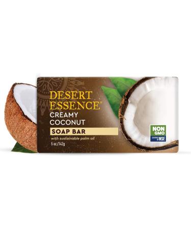 Desert Essence Creamy Coconut Soap Bar - 5 oz Natural Skincare - Buy Online on SooperMarket.com