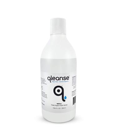 Qleanse Toilet Paper Foam Spray (Refill Bottle) Wet-Wipe Alternative - 100% Flushable