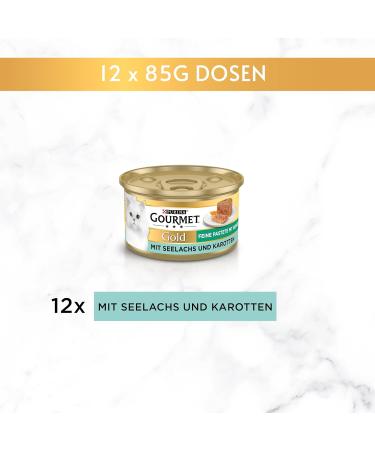 PURINA GOURMET Gold Fine Pate Wet Cat Food with Pollock & Carrots - 12 Pack (85g Each) | Gourmet Cat Meals International Shipping Available - Buy Online on SooperMarket.com