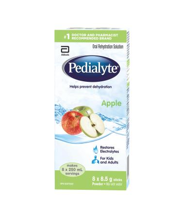 Pedialyte Electrolyte Powder Sticks Oral Rehydration Solution Apple 8 x 8.5 g Electrolyte Powder Packets HEALTH_CARE
