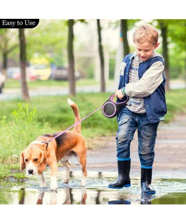 Tangle-Free Retractable Dog Lead - 8M/26FT Reflective Nylon Tape - Lock - Anti-Slip Handle - Strong & Durable Walking Leash for S to L Dogs - Strong and Stylish Grey Design3M pink 3M Pink - Buy Online on SooperMarket.com