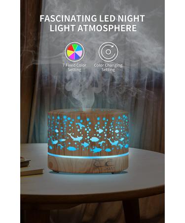 MEIDI 700ML Essential Oil Diffuser with Remote Control - Aromatherapy & Cool Mist Humidifier - Buy Online on SooperMarket.com