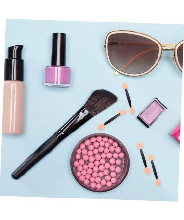 WOFASHPURET 100pcs Double Ended Eyeshadow Brush Makeup Sponge Mini Makeup Eye Makeup Applicator Eye Shadow Oval 6.5x1.3cm Black - Buy Online on SooperMarket.com