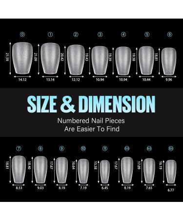TOMICCA Short Coffin Nail Tips Clear Nail Tips Natural False Nails Coffin French Acrylic Nails Artificial Nails Tips for Girls Women (240 Pcs 15 Sizes) 1.Short Coffin - Buy Online on SooperMarket.com