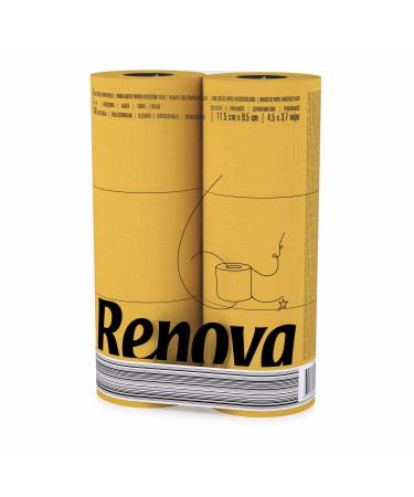 RENOVA YELLOW Toilet Paper 6 Rolls Yellow 1 piece (6-pack) Single