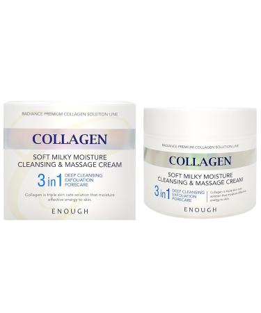 Enough Collagen Soft Milky Moisture Cleansing Cream | Deep Hydrating Face Cleanser & Makeup Remover | Korean Skincare for All Skin Types - 10.58 oz - Buy Online on SooperMarket.com