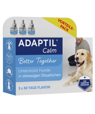 Adaptil Calm benefit pack for dogs |3x refill bottle |Pheromones to promote well -being |Continuous relaxation for your dog |3x 48ml 3 -person benefit pack