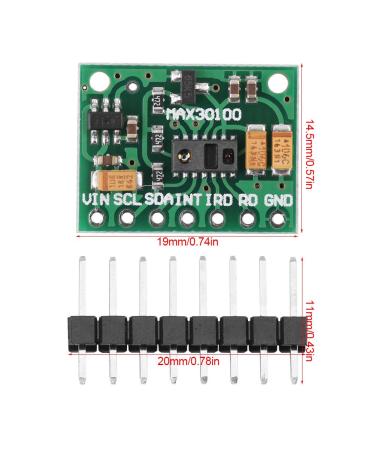 MAX30100 Heart Rate Sensor Module - Pulse Sensor for Portable Fitness & Medical Devices | International Shipping - Buy Online on SooperMarket.com