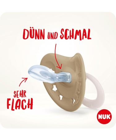 Nuk Signature Day & Night Baby Pacifier Set | BPA-Free Silicone Heart Shape 4 Pieces | Calms 95% of Babies | Glow-in-the-Dark Stars | Ages 18-36 Months - Buy Online on SooperMarket.com
