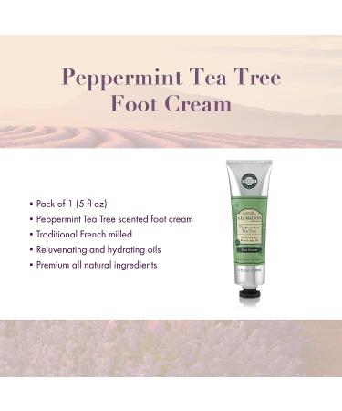 A La Maison Peppermint Tea Tree Foot Cream Lotion - French Natural Hand & Foot Lotion for Dry Skin (5 oz) - Buy Online on SooperMarket.com