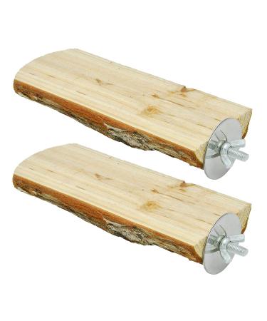 Niteangel Parrot Cage Perch, Wooden Platform for Birds 2 Packs