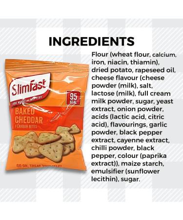 AETN Creations Slim Fast Crisps Bundle Pack of 14 with 7 Cheddar Bites 7 Sour Cream and Chive plus AETN Magnet and Meal Planner Nutritious Snacking - Buy Online on SooperMarket.com