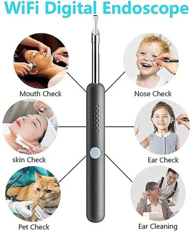 KANDUO 4.5mm Ear Wax Removal Otoscope with 3 Million Endoscopes - 6 LED Light Ear Cleaner for Precision Earwax Removal - Buy Online on SooperMarket.com
