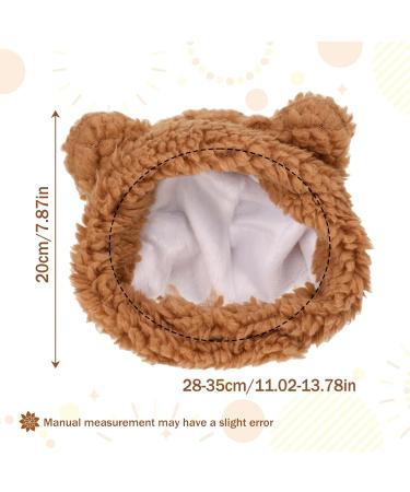 WLLHYF Cute Cat Winter Warm Bear Hat Soft Comfortable Adjustable Small Pet Headwear Costume Clothes for Cat Kitten Puppy Dog(Brown) - Buy Online on SooperMarket.com