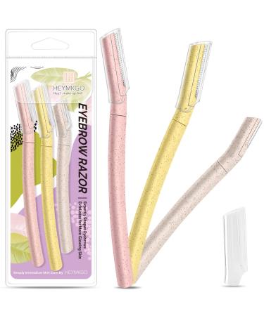 Eyebrow Razor for Women HEYMKGO Biodegradable Dermaplaning Tool Easy to Use Dermaplane Razor For Face Face Shaver That Exfoliate and Smooth the Skin Remove The Fine Hairs of The Eyebrow and Face