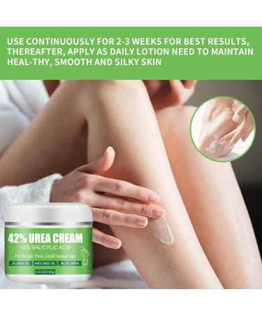 42% Urea Foot Cream - Urea Cream for Feet - Foot Cream for Dry Cracked Heels and Feet - Urea Cream with Salicylic Acid 2% Tea Tree Aloe Vera - Foot Lotion for Deep Moisturize for Thick Rough Skin - Buy Online on SooperMarket.com