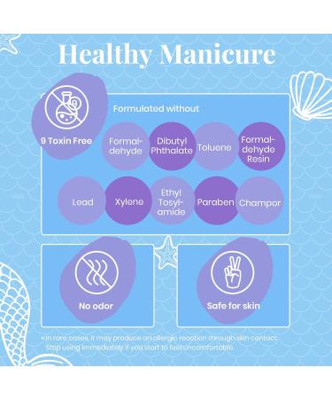 Beetles Blue Purple Gel Nail Polish Set - 6 Pcs Aquamarine Mermaid Gel Polish | Soak Off UV LED, Base & Top Coat | Salon Quality Starter Kit | Mother's Day Gifts - Buy Online on SooperMarket.com