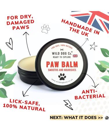 Dog Paw Balm for dogs cracked dry paws and pads itchy paws hot spots stop licking allergies paw butter nose balm lick safe made in the UK 30g - Buy Online on SooperMarket.com