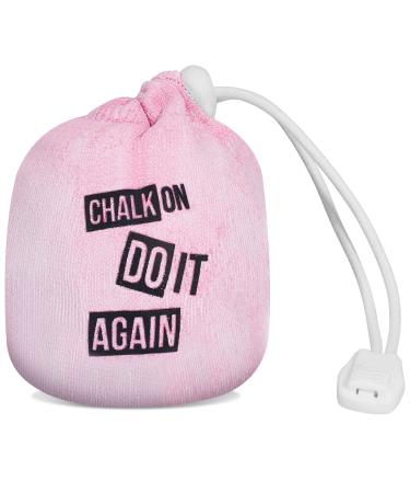 Ninja Sports Inspirational Phrases Gym Chalk Ball for Gymnastics Weight Lifting Rock Climbing 2.3 oz Chalk in Refillable Sock Bag Pink CHALK ON DO IT AGAIN