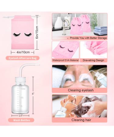 Guifizeiom Lash Fan Dryer & Eyelash Cleaning Kit - Extension Supplies, Mascara Wands, USB Fan, Aftercare Bags (Pink) - Buy Online on SooperMarket.com