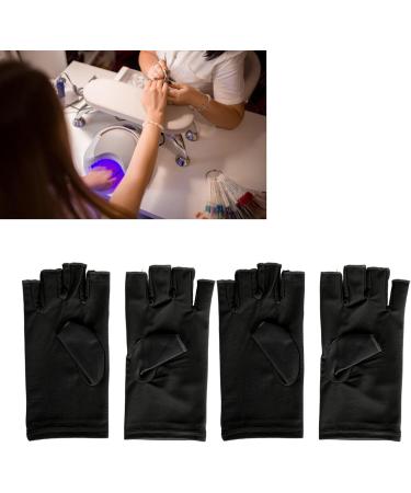 Professional UV Gloves for Nails Full Coverage Finger UV Nail Gloves for Gel Nail Lamp Manicures with Breathable Comfortable Black (Black) One Size - Buy Online on SooperMarket.com