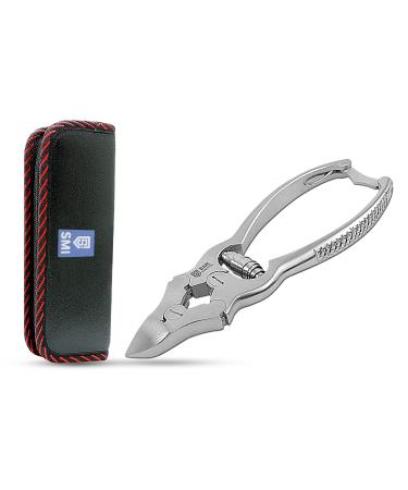 SMI nail tongs footnail pliers with double translation footnail pliers for ingrown and thick nails Foot nail scissors footnail clippers for toenails and toenail stainless steel with case