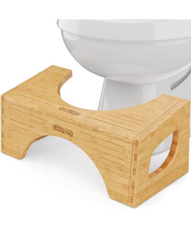 Squatty Potty The Original Toilet Stool - Bamboo Flip, 7" & 9" Height, Brown