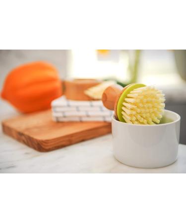 Full Circle Bubble Up Dish Brush Set of 3 - Eco-Friendly Bamboo Handles, Green - Buy Online on SooperMarket.com
