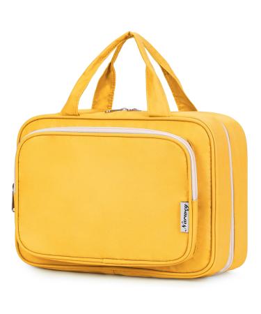 Narwey Hanging Travel Toiletry Bag for Women Wash Bag Cosmetics Makeup Bag Organizer for Travel Size Accessories Orange (Large)