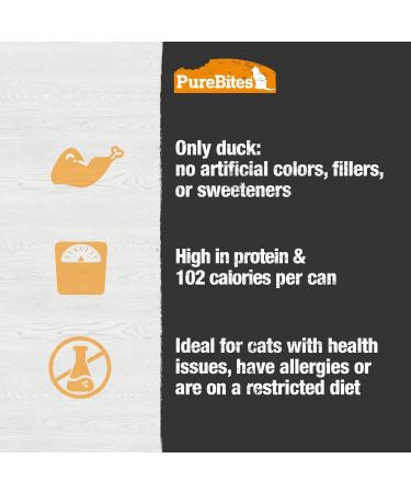 PureBites 100% Pure Duck Pate Cat Treat|Single 2.5oz can|only 1 Ingredient Duck 71 g (Pack of 16) - Buy Online on SooperMarket.com
