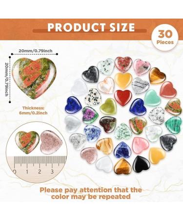 LAPOOH 36Pcs Healing Gemstone Crystal Bulk 0.8 Inch 20mm Assorted Mini Love Carved Stone Multicolor - Buy Online on SooperMarket.com