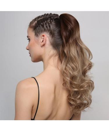 YUECI Clip-In Ponytail Extensions | Real & Synthetic Hair 45.72 cm #11 Perfect Braid Hair Extensions for Effortless Style - Buy Online on SooperMarket.com